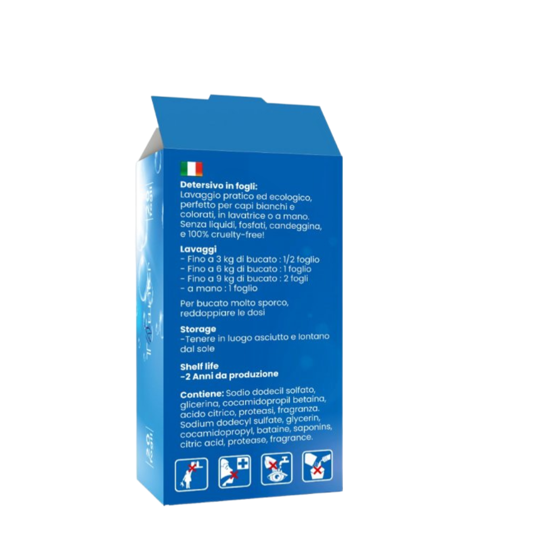 Polywash Il detersivo in fogli con Ammorbidente 1 scatola 40 veri lavaggi