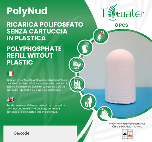 Cartucce di Polifosfato PolyNud(16 cartucce) senza parte in plastica