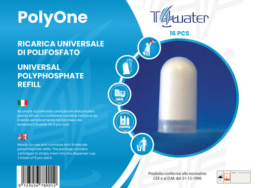 Previeni il calcare e prolunga la vita della tua caldaia con la nostra ricarica in polvere di polifosfato food-grade