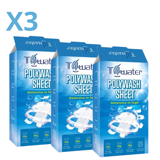 Polywash Il detersivo in fogli con Ammorbidente 3 scatole 120 veri lavaggi